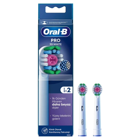 Oral-B Pro 3D White X-Filament Şarjlı Diş Fırçası Yedek Başlığı 2 Adet ürün görseli 1