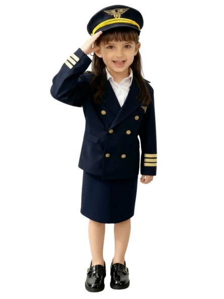 Kız Çocuk Pilot Kostümü ürün görseli 1