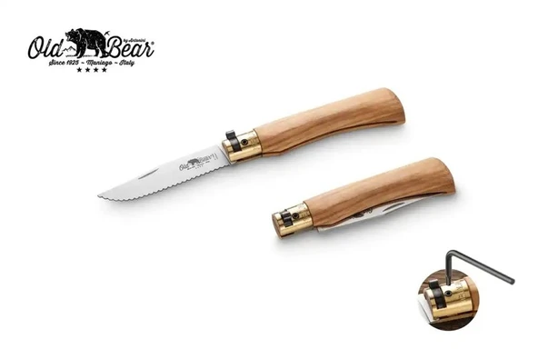 Antonini Old Bear Classical İtalian Olive 19cm (M) Tırtıklı Çakı ürün görseli 1