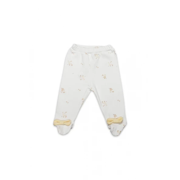 Bistyle Patikli Alt Welcome Baby Duck 16107 Sarı-ekru ürün görseli 1