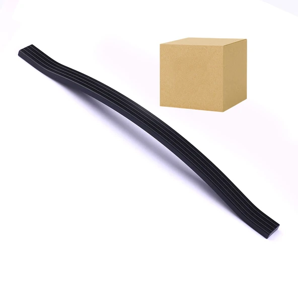 Akasya 320 mm Siyah Metal Mobilya Kulpu Çizgili Model Dayanıklı Uzun Ömürlü Modern Dekoratif Tasarım ürün görseli 1