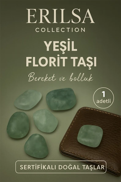 Sertifikalı Ham Yeşil Florit Taşı Cüzdan Boy 10-15 mm – Bereket ve Bolluk ürün görseli 1