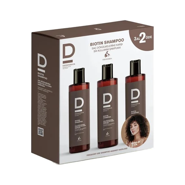 Dermoskin Biotin Şampuan Saç Dökülmesine Karşı Kadın 200 ml - 3 Al 2 Öde ürün görseli 1