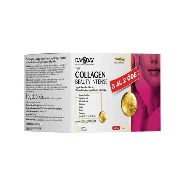 Day2Day The Collegen Beauty Çilek Aromalı 10000 mg 30 Saşe - 3 Al 2 Öde ürün görseli 1