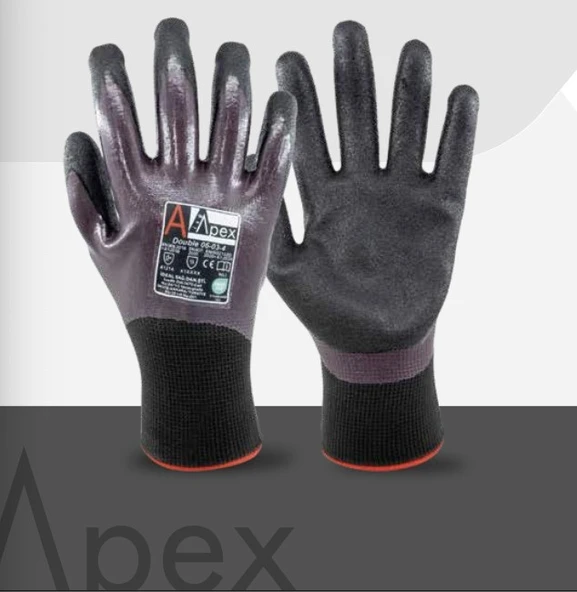 APEX DOUBLE 06-03-4 NİTRİL MEKANİKÇİ ELDİVENİ BEDEN XL ürün görseli 1