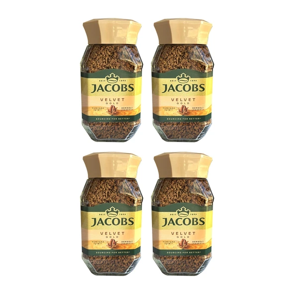 Jacobs Velvet Gold 100 gr Çözünebilir Kahve x 4 Adet ürün görseli 1