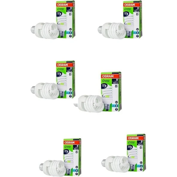 Osram 23W (112W) Ekonomik Ampul Beyaz Işık (6 Adet) Kompak Floresan Ampul E27 ürün görseli 1