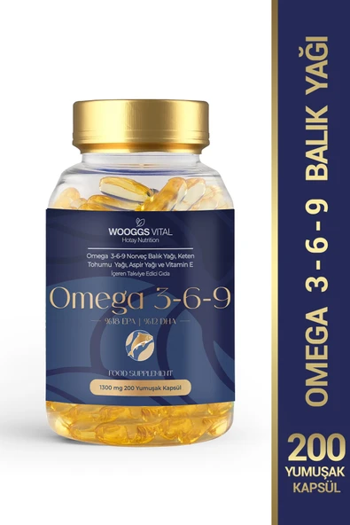 Omega 3-6-9 Norveç Balık Yağı , Keten Tohumu Yağı , Aspir Yağı Ve Vitamin E ürün görseli 1