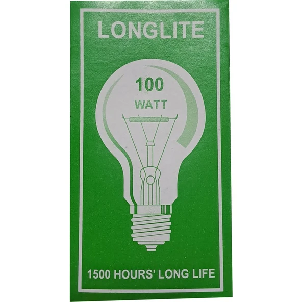 Longlite Hehe Halojen Akkor Şeffaf Ampul E27 100W ürün görseli 1