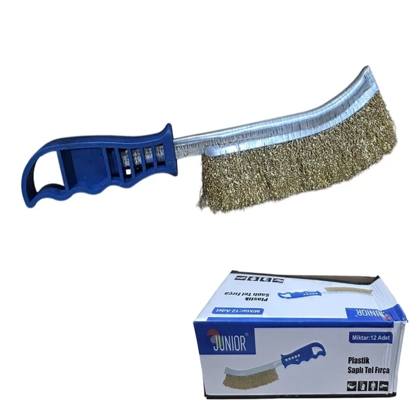 Junior 260mm Plastik Saplı Tel Fırça 12 Adet ürün görseli 1