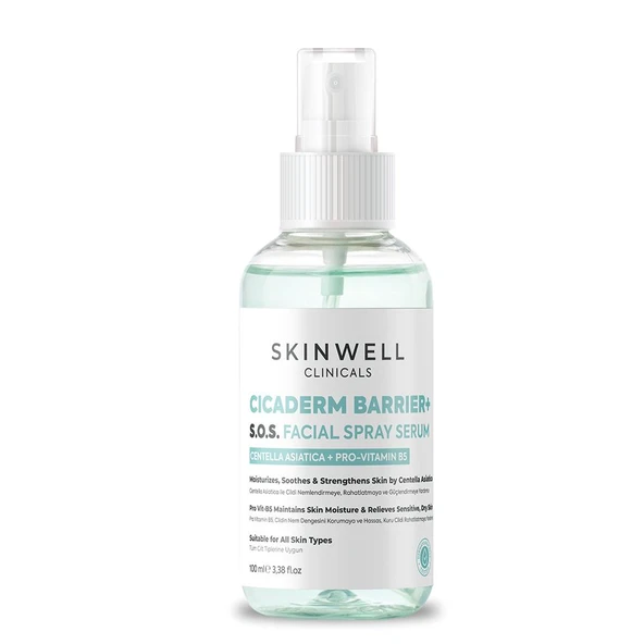 Skinwell Cicaderm S.o.s Cilt Bariyer Güçlendirici ve Sebum Dengeleyici Yüz Bakım Sprey Serumu 100ML ürün görseli 1