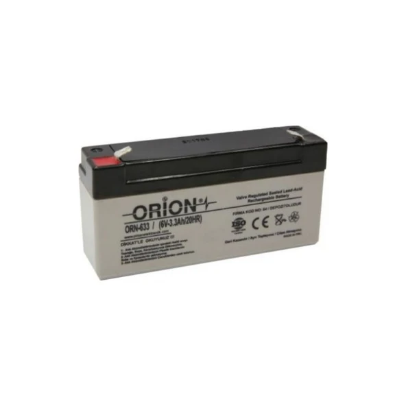 Orion Atex 6V 3.3 Ah Kuru Bakımsız Akü ürün görseli 1