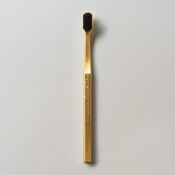 Aurezzi 24K Gold Black Siyah Soft Yumuşak Diş Fırçası ürün görseli 1