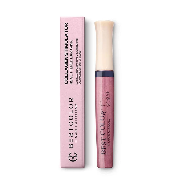 Best Color Collagen Stimulator Volumizing 42 Koyu Pembe Parıltı Dudak Parlatıcısı ürün görseli 1