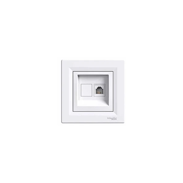 Schneider Electric Asfora 1*Rj11 Beyaz Çerçeveli ürün görseli 1