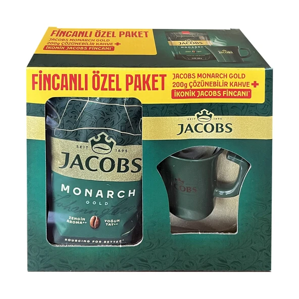 Jacobs Monarch Gold 200 gr İkonik Jacobs Fincanlı Set ürün görseli 1