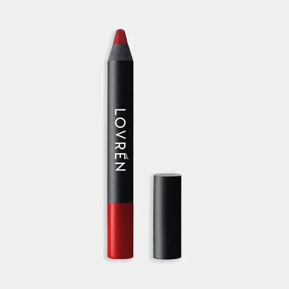 Lovren PR6 Long Lasting Jumbo Burgundy Bordo Kalem Ruj ürün görseli 1
