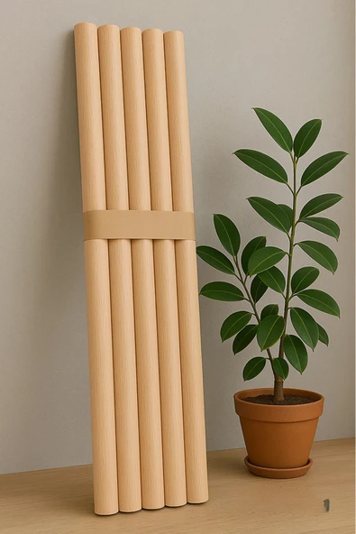 100 cm Uzun 30 mm Kalın Ahşap Pürüzsüz Yuvarlak Çubuk 5 Adet, Çok Amaçlı, Sağlam, Hobi Çubuğu ürün görseli 1