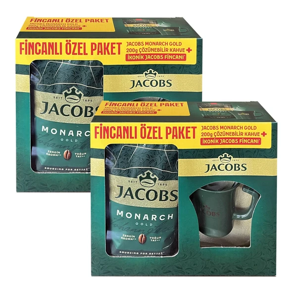 Jacobs Monarch Gold 200 gr İkonik Jacobs Fincanlı Set x 2 Adet ürün görseli 1