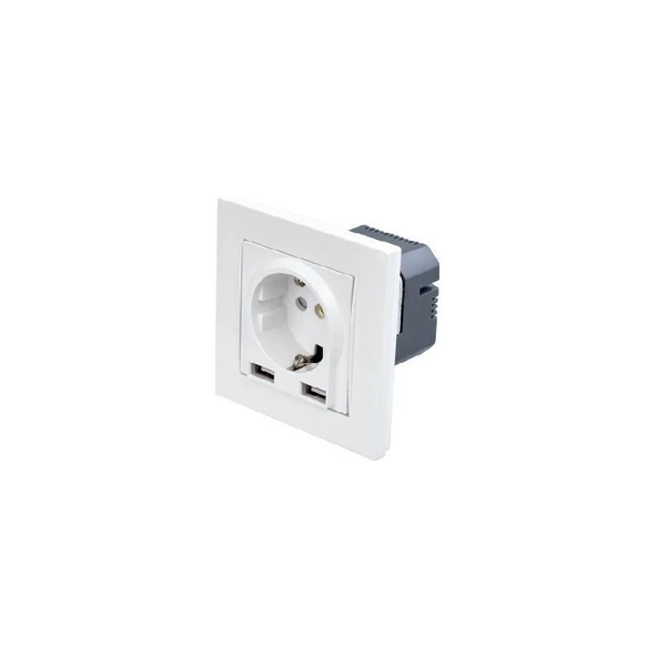 Cata CT-3004 Çita Çit Usb'li Topraklı Priz 2.4A Hızlı Şarj+Çocuk Koruma ürün görseli 1