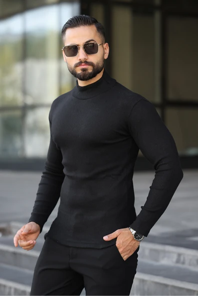 ribac Erkek Yarım Boğazlı Triko Kazak ürün görseli 1