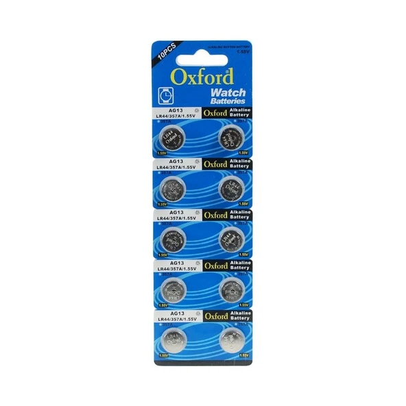 Oxford Ag13 Lr44 Sr1154 Alkaline Düğme Pil 10 Adet ürün görseli 1
