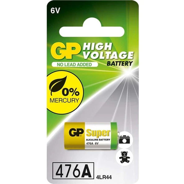 GP GP476A 4LR44 6V Yüksek Voltaj Alkalin Pil ürün görseli 1