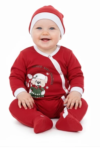 Unisex Bebe Tulum Noellik Baskılı ürün görseli 1