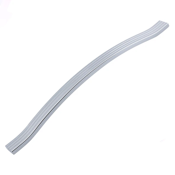 Akasya 320 mm Krom Gümüş Çizgili Metal Mobilya Kulpu Paslanmaz Sağlam Kulplar Kulbu Dayanıklı Modern ürün görseli 1