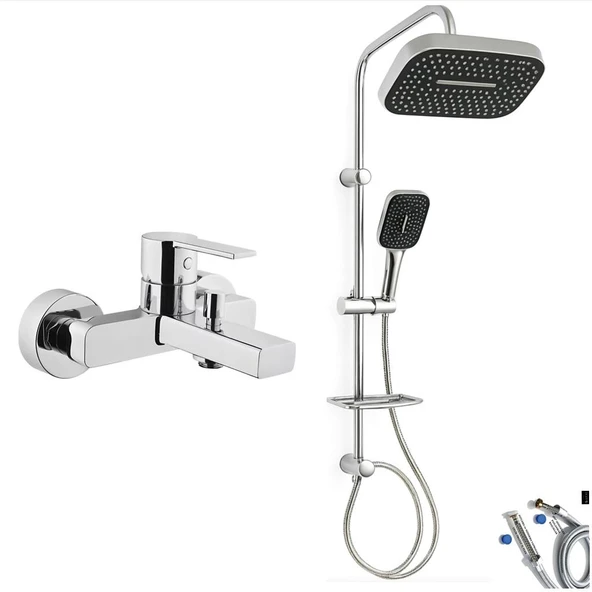 Artema Flo S Banyo Bataryası + Doppo Prime Lux Tepe Duş Sistemi ürün görseli 1