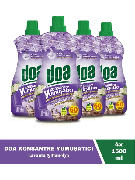 Doa Konsantre Çamaşır Yumuşatıcı Lavanta Manolya 1500 Ml x 4 Adet ürün görseli 1