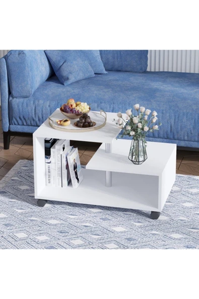 Decormet Karanfil Sehpa Beyaz ürün görseli 1