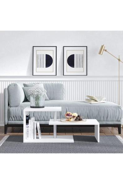 Decormet Dilek Orta Sehpa Beyaz ürün görseli 1