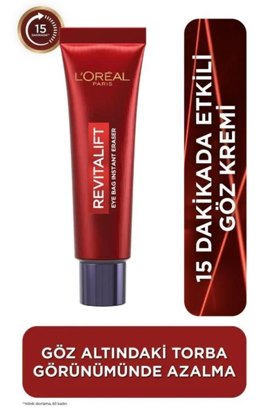 Loreal Paris Revitalift Lazer Eyebag Instant Eraser Göz Altı Torba Görünümüne Karşı Etkili Göz Kremi 15ml ürün görseli 1