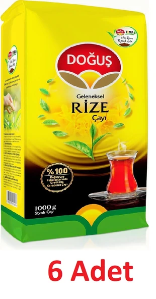 Doğuş Rize Sarı Çay 1000 gr x 6 adet ürün görseli 1