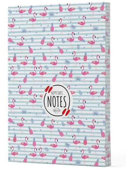 Flamingo 4 - Yan Boyamalı Çizgili Defter ürün görseli 1