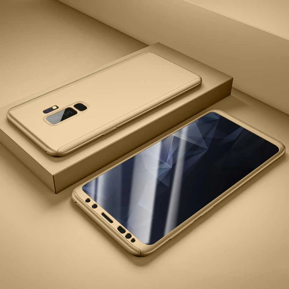 Zore Galaxy ile uyumlu S9 Plus Kılıf 360 3 Parçalı Rubber Kapak ürün görseli 1