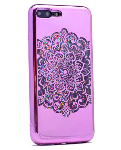 Zore Apple ile uyumlu iPhone 7 Kılıf Lazer Çiçekli Sıvılı Silikon ürün görseli 1