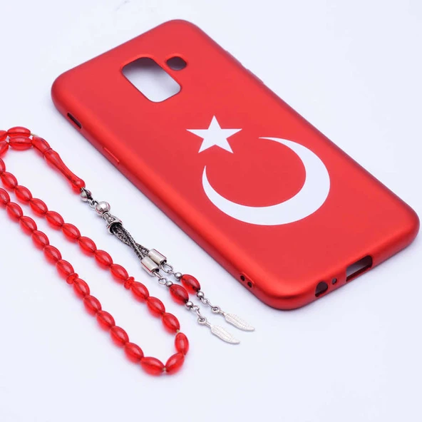 Zore Galaxy ile uyumlu A6 2018 Kılıf Bayrak Silikon ürün görseli 1
