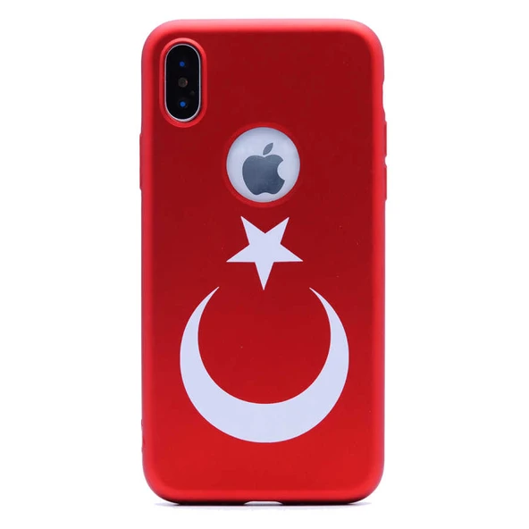 Zore Apple ile uyumlu iPhone X Kılıf Bayrak Silikon ürün görseli 1