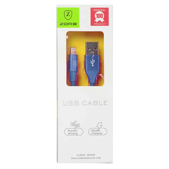 Zore Metal Uçlu Lightning Usb Kablo - Resim 9