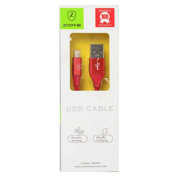 Zore Metal Uçlu Lightning Usb Kablo - Resim 8