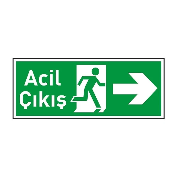 ACİL ÇIKIŞ LEVHASI PVC SAĞ YÖN ürün görseli 1