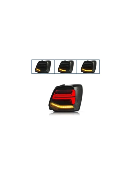Vw Polo 6r 2009-2014 Uyumlu Q2 Dizayn Füme LED Stop ürün görseli 1