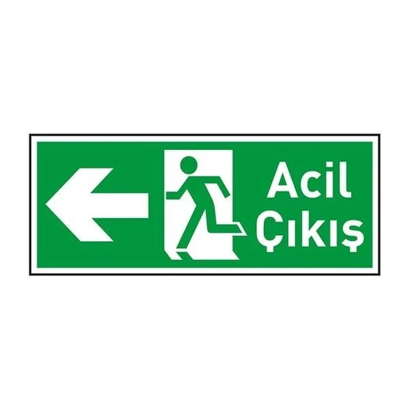 ACİL ÇIKIŞ LEVHASI PVC SOL YÖN - Resim 2