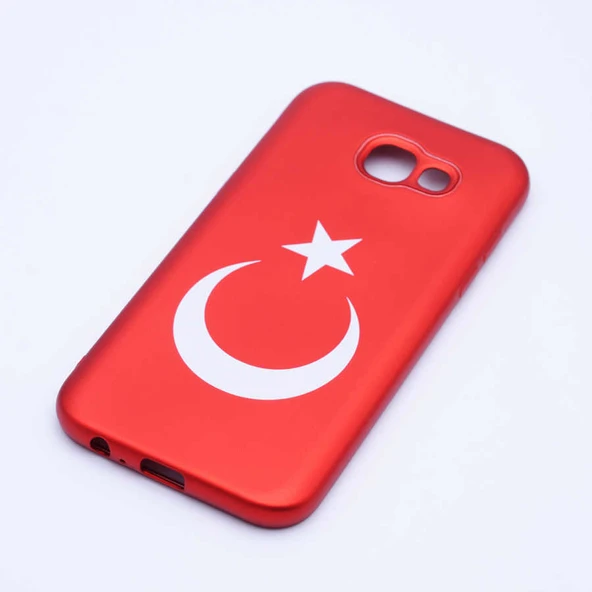 Zore Galaxy ile uyumlu A3 2017 Kılıf Bayrak Silikon ürün görseli 1