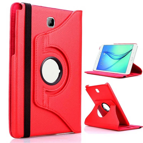 Zore Galaxy ile uyumlu Tab A T550 9.7 Dönebilen Standlı Kılıf ürün görseli 1