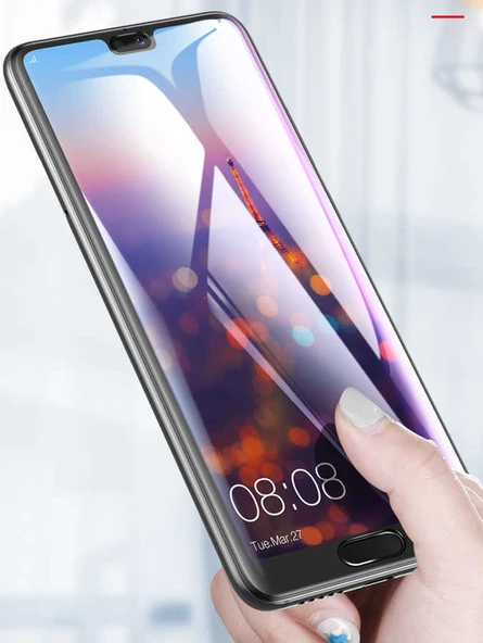 Zore Huawei ile uyumlu P20 Pro Kenarları Kırılmaya Dayanıklı Cam Ekran Koruyucu ürün görseli 1