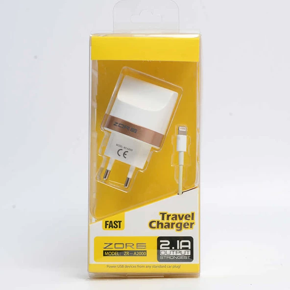 Zore Tiger 2000 Mah 2 in 1 Lightning Ev Şarj Seti - Resim 12