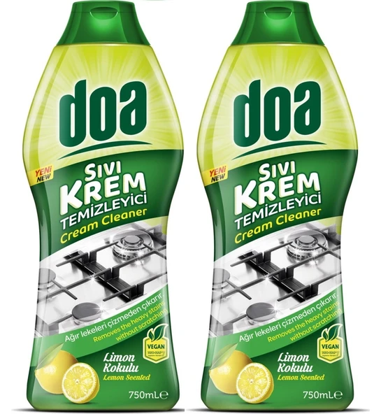 Doa Sıvı Krem Temizleyici Limon Kokulu 750 Ml Vegan x 2 Adet ürün görseli 1